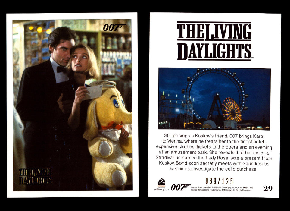 James Bond Archives The Living Daylights Gold Parallel Card You Pick Single 1-55 #29  - TvMovieCards.com