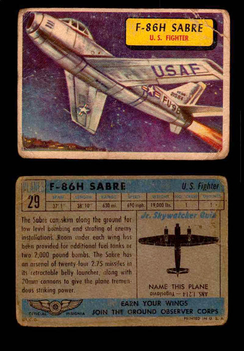 1957 Planes Series I Topps Vintage Card You Pick Singles #1-60 #29  - TvMovieCards.com