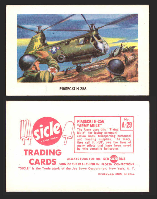 1959 Sicle Airplanes Joe Lowe Corp Vintage Trading Card You Pick Singles #1-#76 A-29	Piasecki H-25A  - TvMovieCards.com