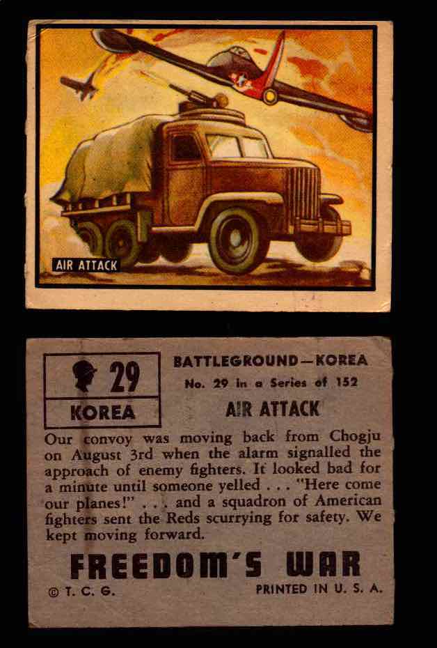 1950 Freedom's War Korea Topps Vintage Trading Cards You Pick Singles #1-100 #29  - TvMovieCards.com