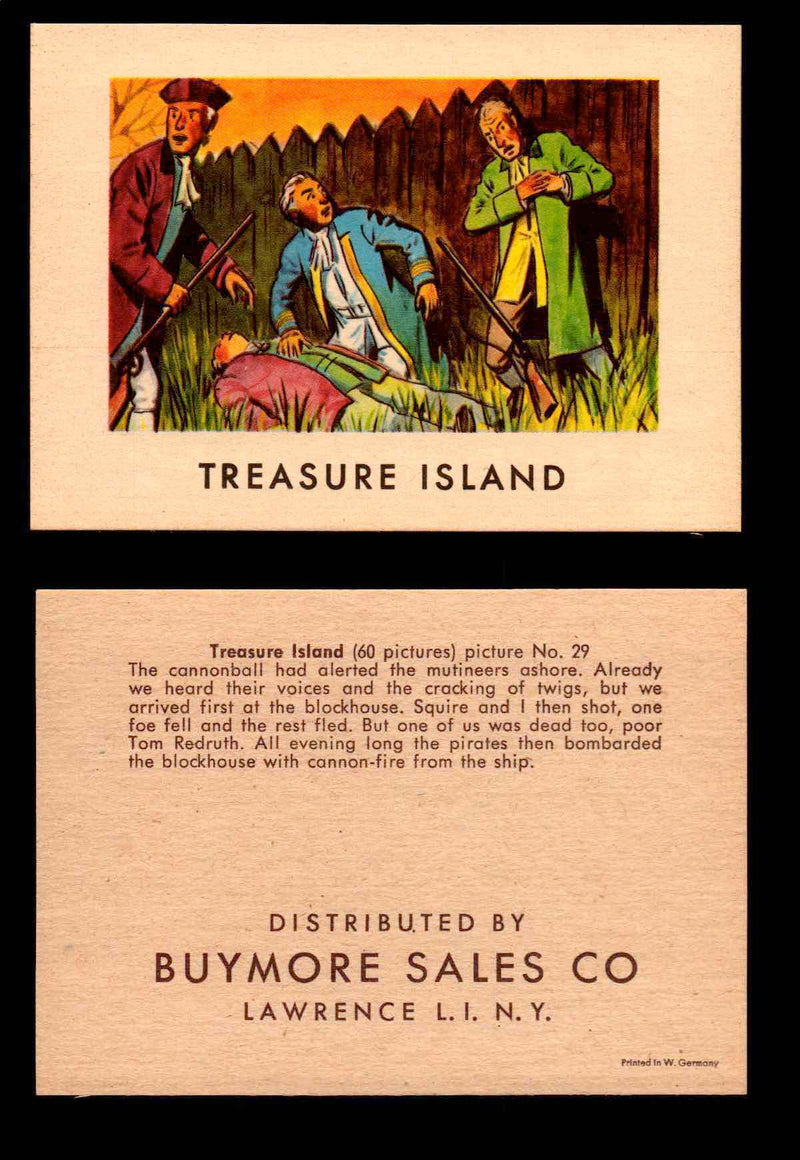 Treasure Island Buymore Sales 1960 Vintage Trading Cards You Pick Singles   - TvMovieCards.com