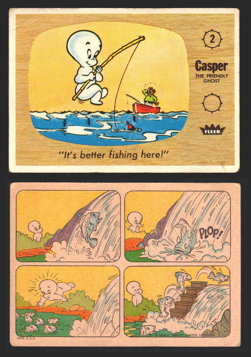 1960 Casper The Ghost Fleer Vintage Trading Card You Pick Singles #1-#66 2   "It's better fishing here!"  - TvMovieCards.com