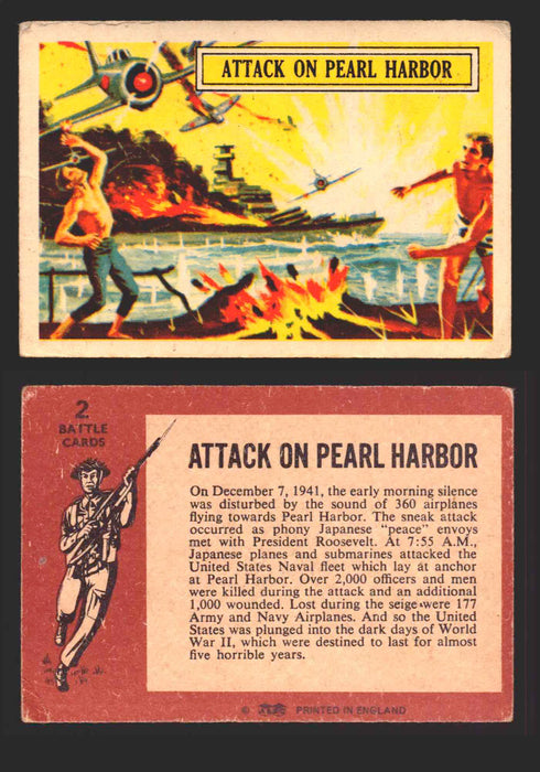 1965 Battle World War II A&BC Vintage Trading Card You Pick Singles #1-#73 2   Attack on Pearl Harbor  - TvMovieCards.com