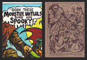 1973-74 Monster Initials Puzzle Trading Cards You Pick Singles #1-#9 Topps 2	  top middle  - TvMovieCards.com