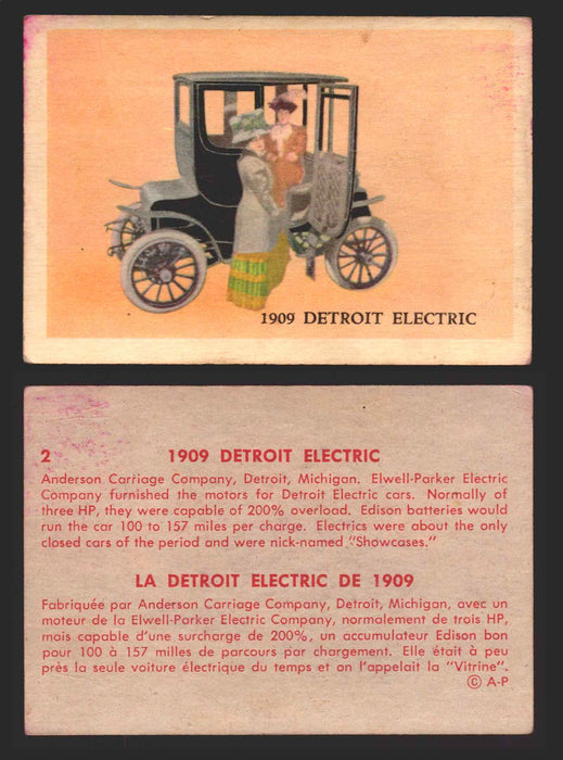1959 Parkhurst Old Time Cars Vintage Trading Card You Pick Singles #1-64 V339-16 2	1909 Detroit Electric  - TvMovieCards.com