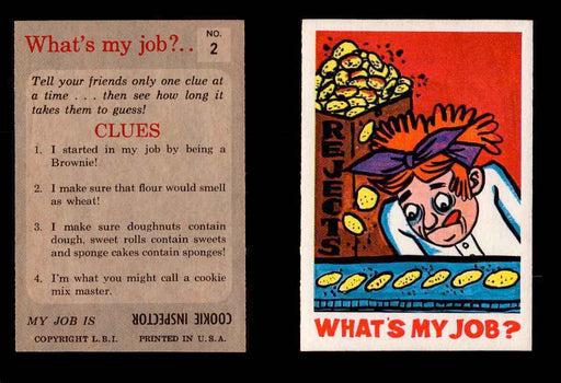 1965 What's my Job? Leaf Vintage Trading Cards You Pick Singles #1-72 #2  - TvMovieCards.com