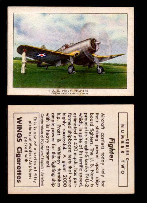 1942 Modern American Airplanes Series C Vintage Trading Cards Pick Singles #1-50 2	 	U.S. Navy Fighter  - TvMovieCards.com