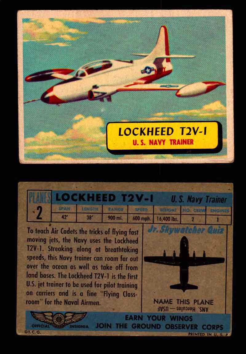 1957 Planes Series I Topps Vintage Card You Pick Singles #1-60 #2  - TvMovieCards.com