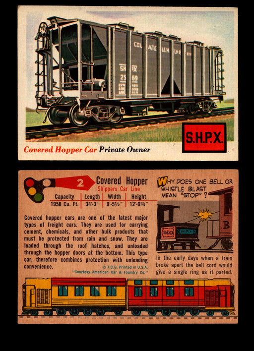 Rails And Sails 1955 Topps Vintage Card You Pick Singles #1-190 #2 Covered Hopper  - TvMovieCards.com