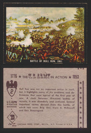 1961 The U.S. Army in Action 1776-1953 Trading Cards You Pick Singles #1-64 2   Battle of Bull Run 1861  - TvMovieCards.com