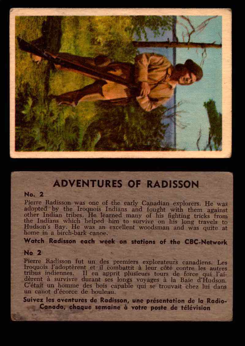 1957 Adventures of Radisson (Tomahawk) TV Vintage Card You Pick Singles #1-50 #2  - TvMovieCards.com