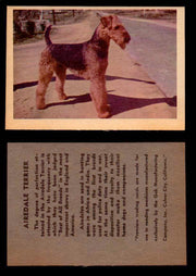 1957 Dogs Premiere Oak Man. R-724-4 Vintage Trading Cards You Pick Singles #1-42 #2 Airedale Terrier  - TvMovieCards.com