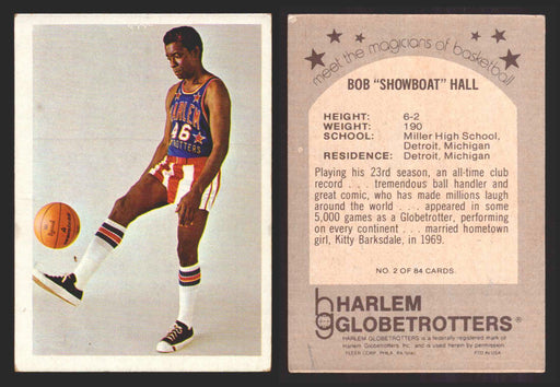1971 Harlem Globetrotters Fleer Vintage Trading Card You Pick Singles #1-84 2 of 84   Bob "Showboat" Hall  - TvMovieCards.com