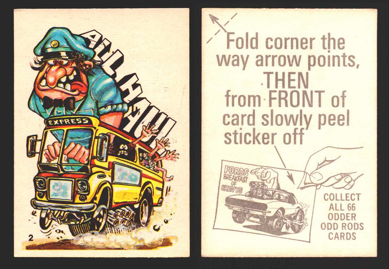 1970 Odder Odd Rods Donruss Vintage Trading Cards #1-66 You Pick Singles 2   All Haul  - TvMovieCards.com