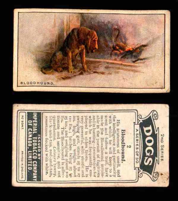 1925 Dogs 2nd Series Imperial Tobacco Vintage Trading Cards U Pick Singles #1-50 #2 Bloodhound  - TvMovieCards.com