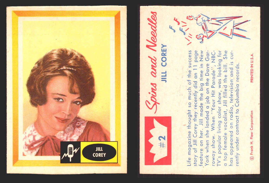 1960 Spins and Needles Vintage Trading Cards You Pick Singles #1-#80 Fleer 2   Jill Corey  - TvMovieCards.com