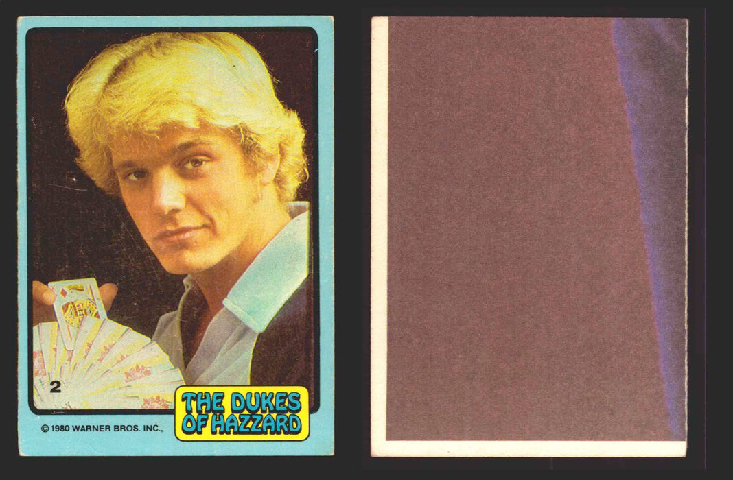 1980 Dukes of Hazzard Vintage Trading Cards You Pick Singles #1-#66 Donruss 2   Bo Duke Holding Cards  - TvMovieCards.com