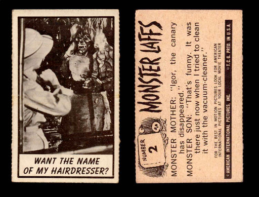 1966 Monster Laffs Midgee Vintage Trading Card You Pick Singles #1-108 Horror #2  - TvMovieCards.com