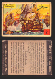 1954 Parkhurst Operation Sea Dogs You Pick Single Trading Cards #1-50 V339-9 2 H.M.S. Victory at Trafalgar  - TvMovieCards.com