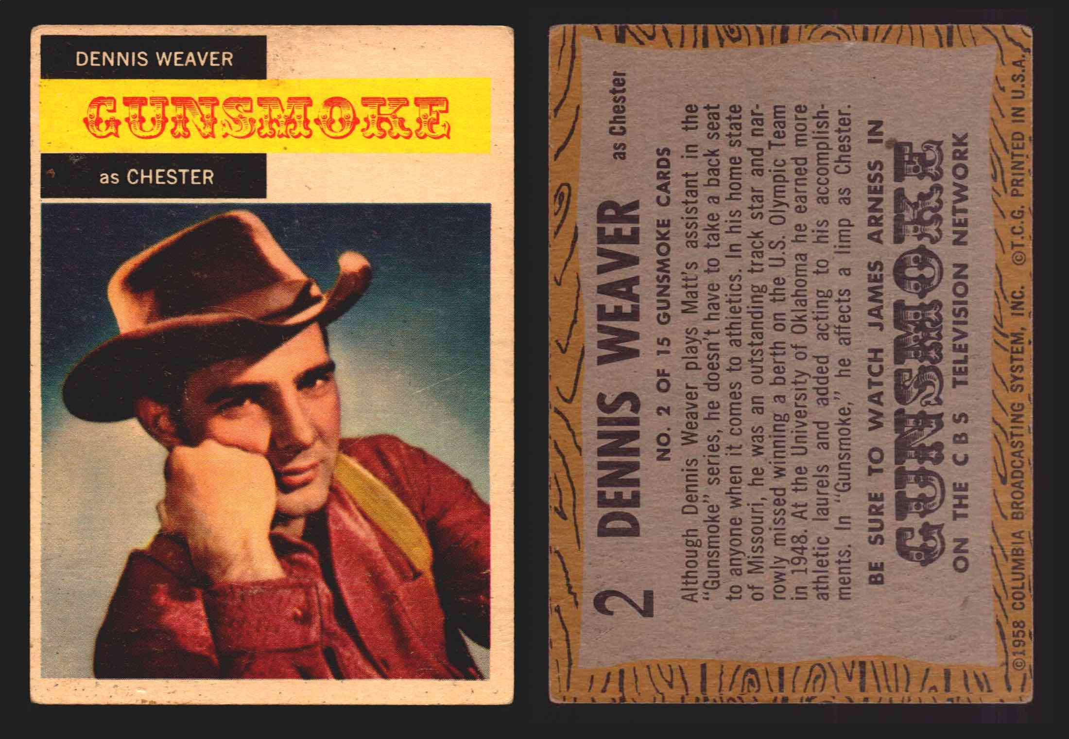 1958 TV Westerns Topps Vintage Trading Cards You Pick Singles #1