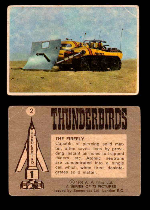 Thunderbirds Vintage Trading Card Singles #1-72 Somportex 1966 #2  - TvMovieCards.com