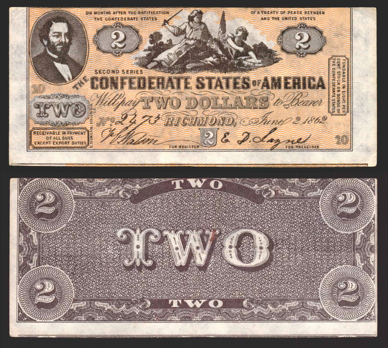 1962 Civil War News A&BC Trading Card You Pick Single Currency $1000 $500 Two Dollars (Richmond   June 2   1962   No. 2473)  - TvMovieCards.com