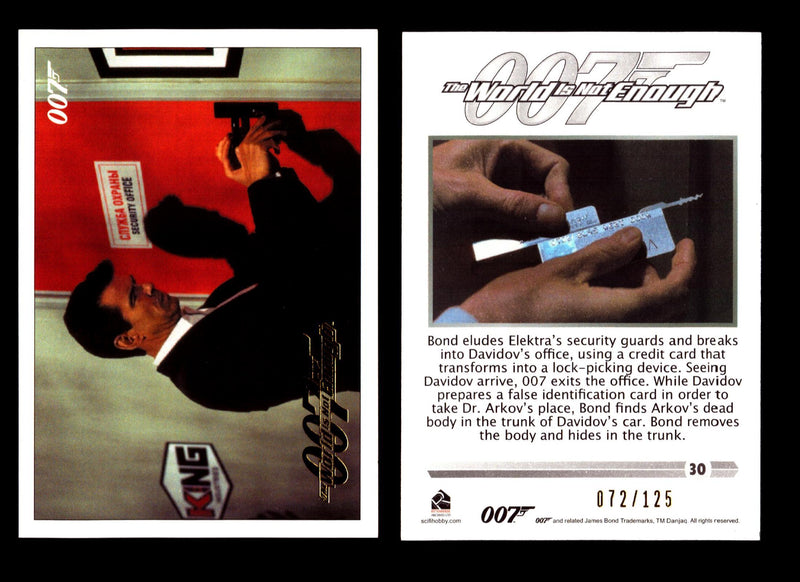 James Bond Classics 2016 World is Not Enough Gold Foil Parallel Card You Pick Nu #30  - TvMovieCards.com