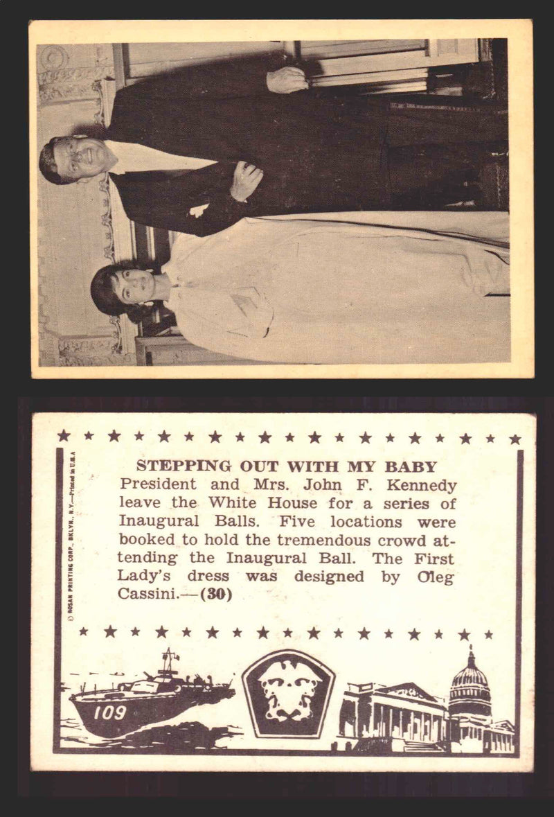 1963 John F. Kennedy JFK Rosan Trading Card You Pick Singles #1-66 30   Stepping Out with My Baby  - TvMovieCards.com