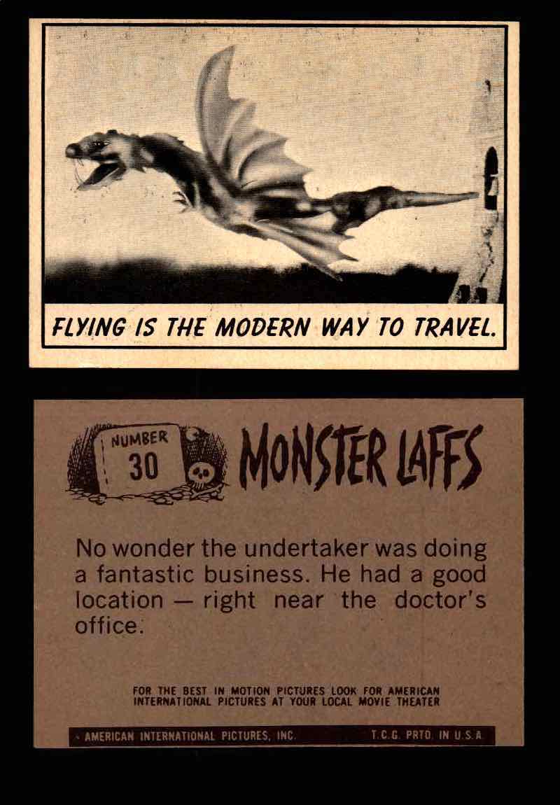Monster Laffs 1966 Topps Vintage Trading Card You Pick Singles #1-66 #30  - TvMovieCards.com