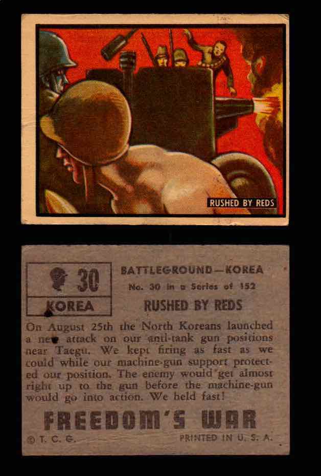 1950 Freedom's War Korea Topps Vintage Trading Cards You Pick Singles #1-100 #30  - TvMovieCards.com