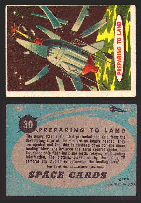1957 Space Cards Topps Vintage Trading Cards #1-88 You Pick Singles 30   Preparing to Land  - TvMovieCards.com