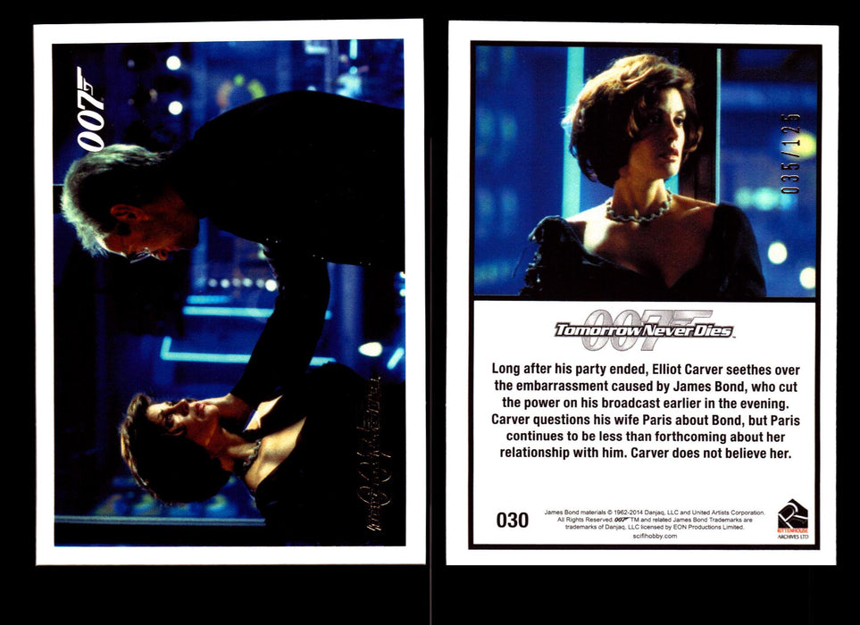 James Bond Archives 2014 Tomorrow Never Dies Gold Parallel Card You Pick Singles #30  - TvMovieCards.com