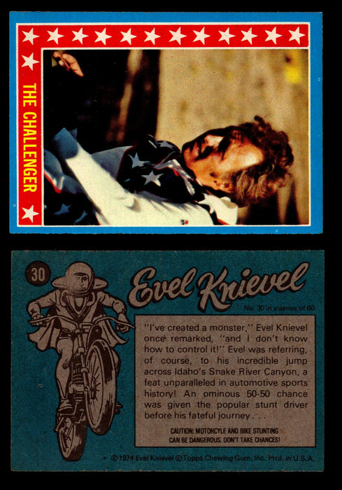 Evel Knievel Topps 1974 Vintage Trading Cards You Pick Singles #1-60 #30  - TvMovieCards.com
