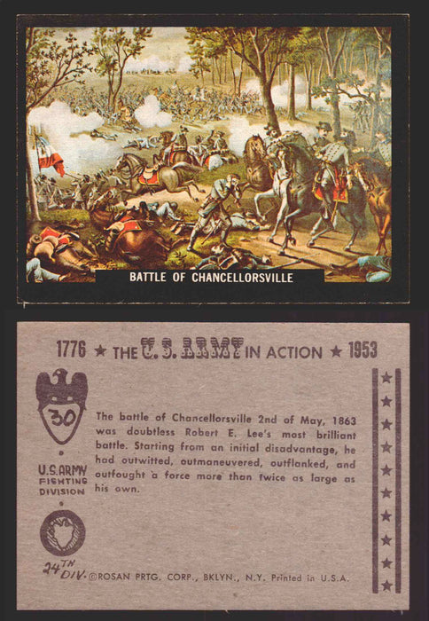 1961 The U.S. Army in Action 1776-1953 Trading Cards You Pick Singles #1-64 30   Battle of Chancellorsville  - TvMovieCards.com