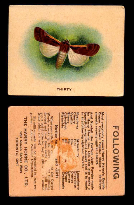 1925 Harry Horne Butterflies FC2 Vintage Trading Cards You Pick Singles #1-50 #30  - TvMovieCards.com