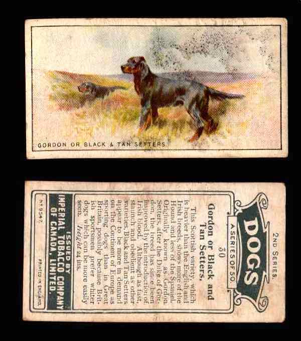 1925 Dogs 2nd Series Imperial Tobacco Vintage Trading Cards U Pick Singles #1-50 #30 Gordon or Black & Tan Setters  - TvMovieCards.com