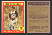 1961 Topps Baseball Trading Card You Pick Singles #300-#399 VG/EX #	310 World Series Game 5 - Face Saves The Day  - TvMovieCards.com