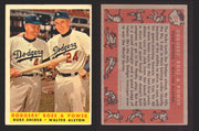 1958 Topps Baseball Trading Card You Pick Single Cards #1 - 495 EX/NM #	314	Duke Snider / Walter Alston  - TvMovieCards.com