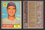1961 Topps Baseball Trading Card You Pick Singles #300-#399 VG/EX #	317 Jim Brewer - Chicago Cubs RC  - TvMovieCards.com