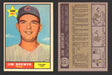 1961 Topps Baseball Trading Card You Pick Singles #300-#399 VG/EX #	317 Jim Brewer - Chicago Cubs RC  - TvMovieCards.com
