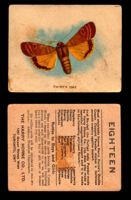 1925 Harry Horne Butterflies FC2 Vintage Trading Cards You Pick Singles #1-50 #31  - TvMovieCards.com