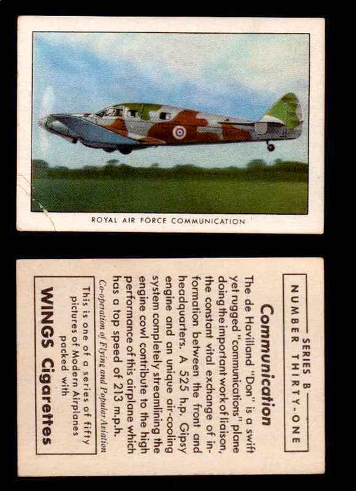 1941 Modern American Airplanes Series B Vintage Trading Cards Pick Singles #1-50 31	 	Royal Air Force Communication  - TvMovieCards.com