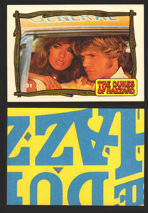 1983 Dukes of Hazzard Vintage Trading Cards You Pick Singles #1-#44 Donruss 31   Bo and Daisy in the General Lee  - TvMovieCards.com