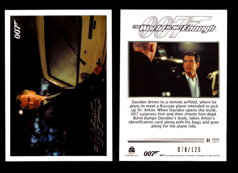 James Bond Classics 2016 World is Not Enough Gold Foil Parallel Card You Pick Nu #31  - TvMovieCards.com