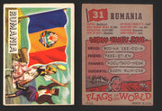 1956 Flags of the World Vintage Trading Cards You Pick Singles #1-#80 Topps 31	Rumania  - TvMovieCards.com