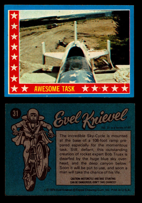 Evel Knievel Topps 1974 Vintage Trading Cards You Pick Singles #1-60 #31  - TvMovieCards.com