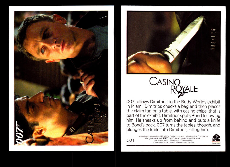 James Bond Archives 2014 Casino Royal Gold Parallel Card You Pick Number #31  - TvMovieCards.com