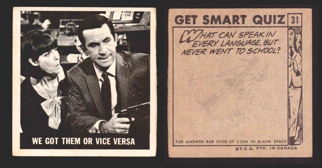1966 Get Smart Vintage Trading Cards You Pick Singles #1-66 OPC O-PEE-CHEE #31  - TvMovieCards.com