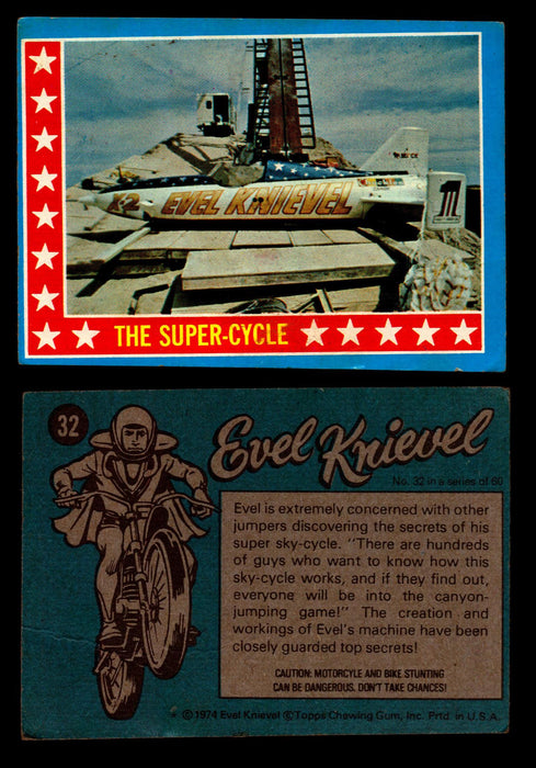 Evel Knievel Topps 1974 Vintage Trading Cards You Pick Singles #1-60 #32  - TvMovieCards.com
