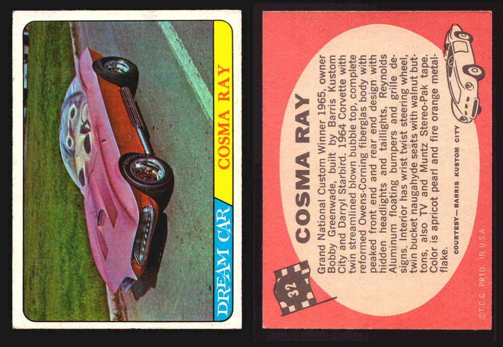 Hot Rods Topps 1968 George Barris Vintage Trading Cards #1-66 You Pick Singles #32 Cosma Ray  - TvMovieCards.com